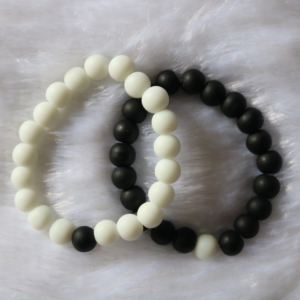 White & Black Matt Couple Bracelet