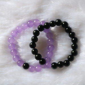 Purple & Black Couple Bracelet