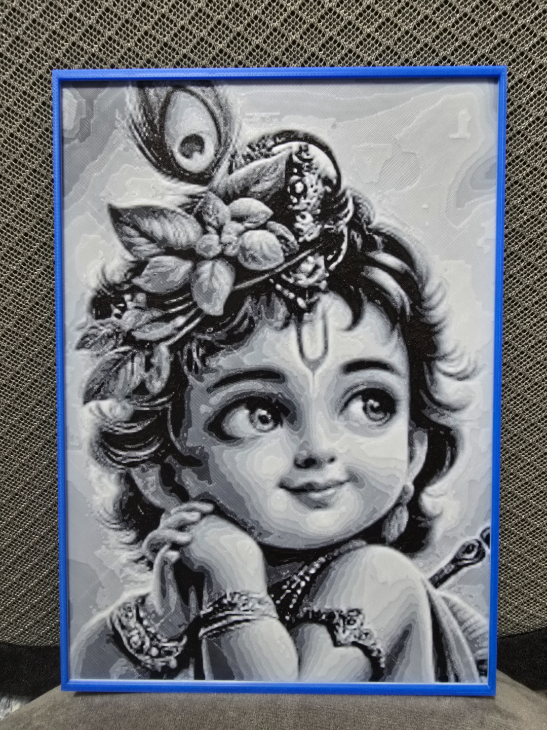 Baby Krishna Hueforge 3D Printed Wall Art 🦚🧿 - Image 3