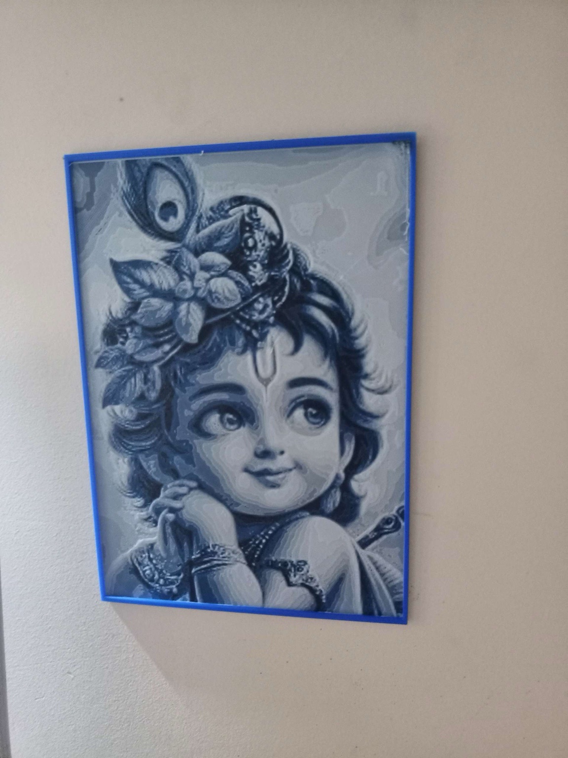 Baby Krishna Hueforge 3D Printed Wall Art 🦚🧿 - Image 2