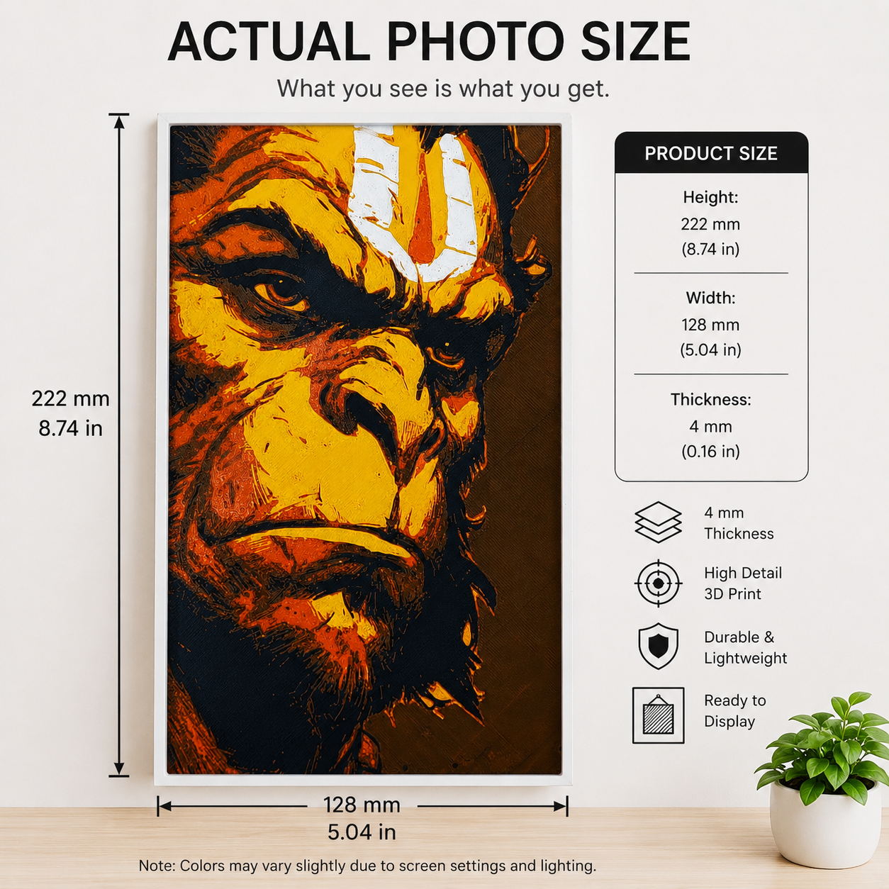 Hanuman Hueforge 3D Printed Wall Art 🔥🔱 - Image 3