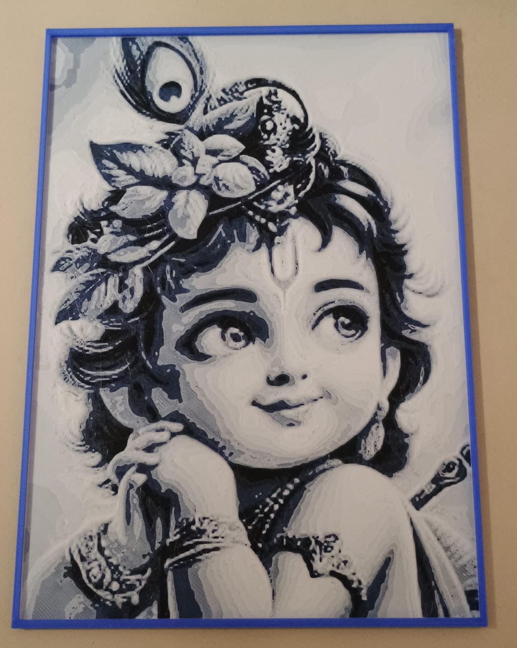 Baby Krishna Hueforge 3D Printed Wall Art 🦚🧿